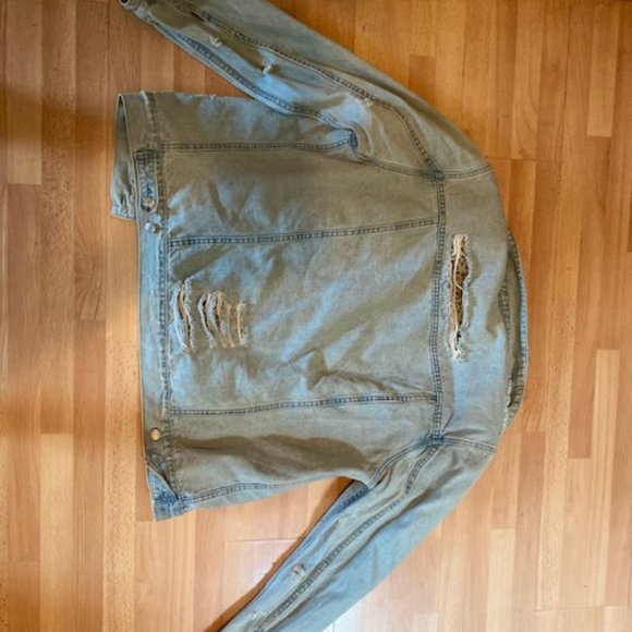 PACSUN vintage oversized distressed jean jacket - Picture 3 of 3